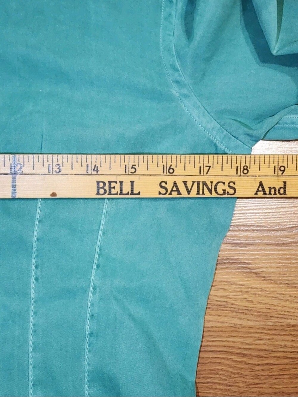 Ryan Michael Western Shirt Womens XS Turquoise Silk Cotton Snap Pearl Button - Picture 12 of 13